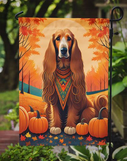 Afghan Hound Fall Garden Flag