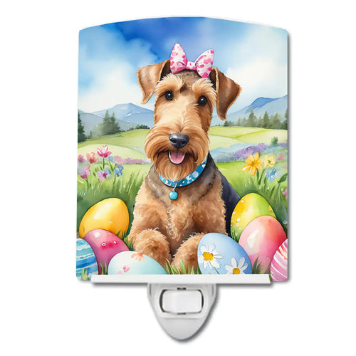 Airedale Terrier Easter Egg Hunt Ceramic Night Light