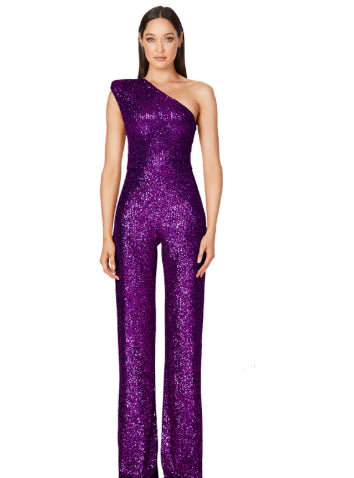 Fashion Women's Sequin Sling Tube Top Jumpsuit