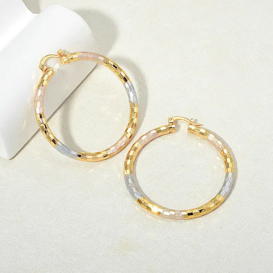 Simple Gold Women's Metal Alloy Earrings