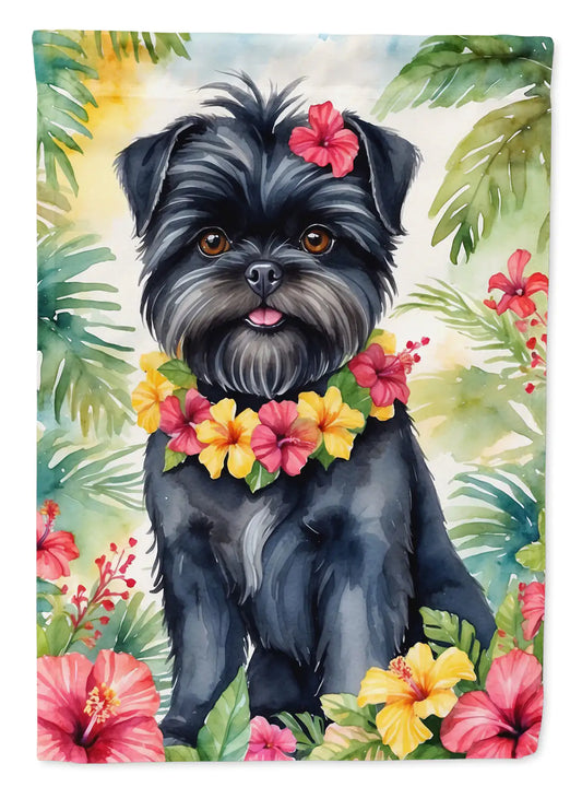 Affenpinscher Luau House Flag