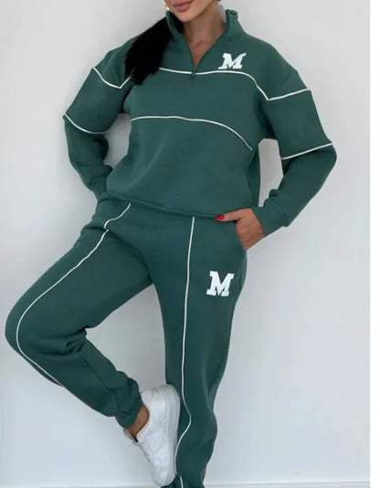 Womens 2 Piece Outfits Lounge Hoodless Pullover Sweatshirt Sweatsuit Sets Sweatshirt Baggy Fashion Sweatpants With Pockets