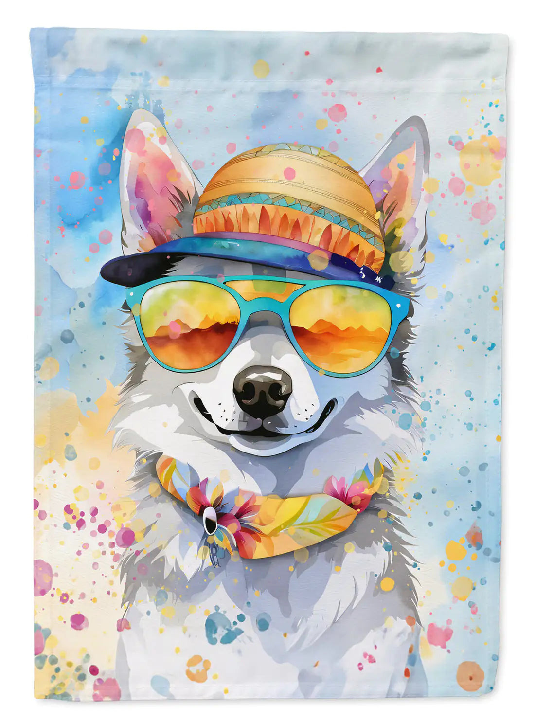 Alaskan Klee Kai Hippie Dawg Garden Flag