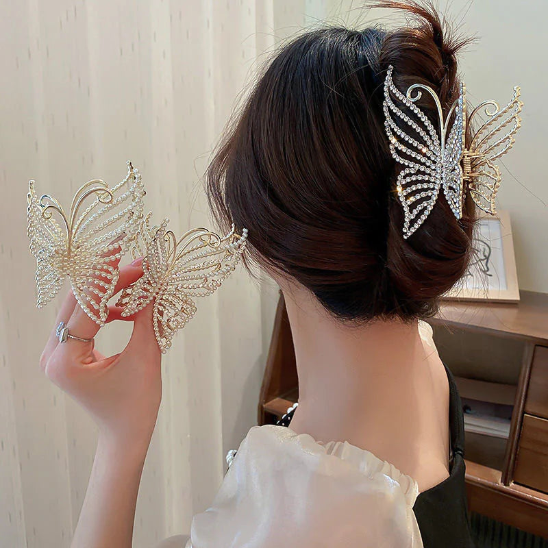 Pearl Butterfly Hair Clip