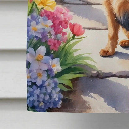 Australian Terrier Spring Garden House Flag