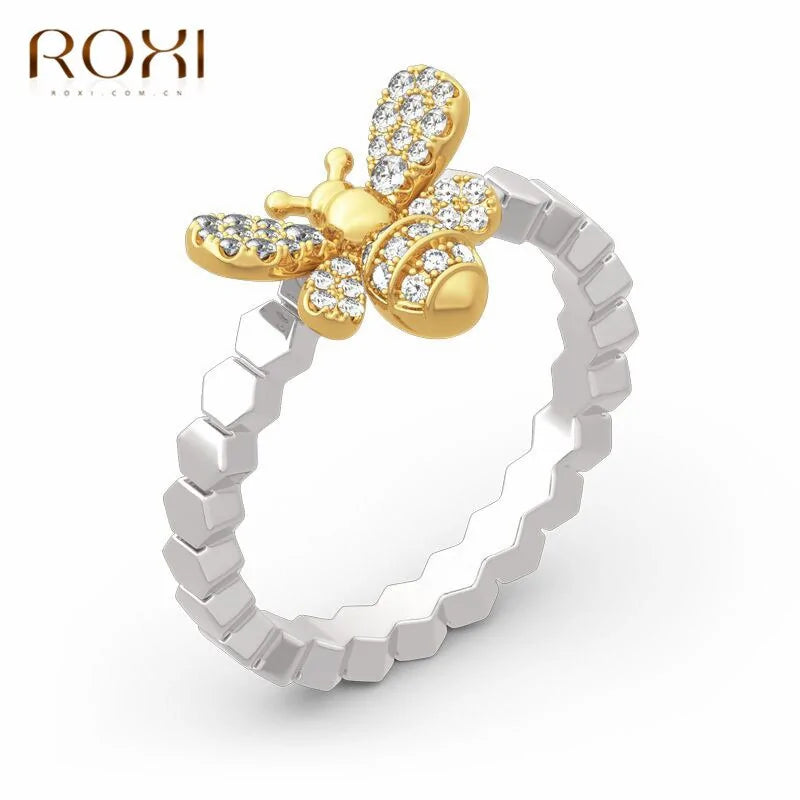 Honeycomb Ring - Accented Bee