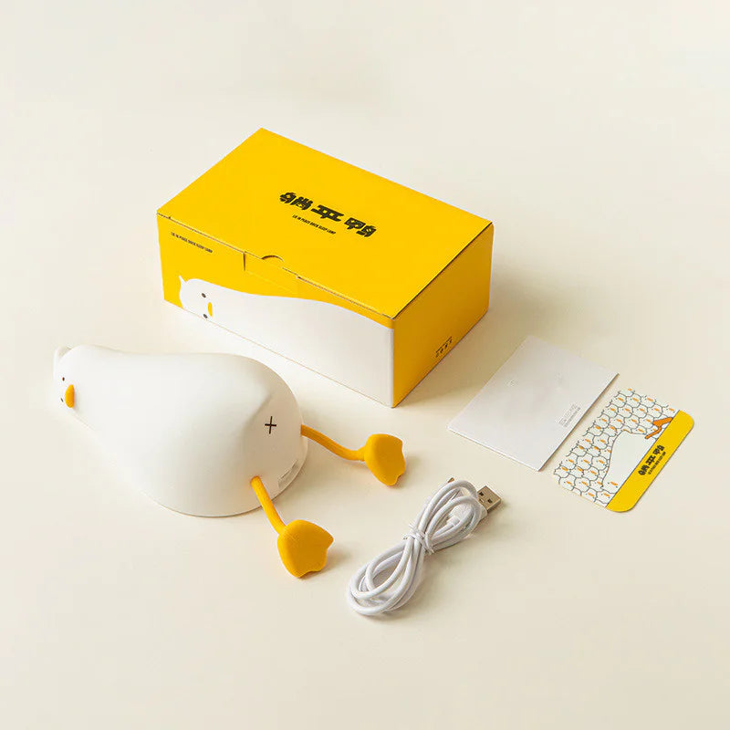 Lie-Flat Duck Silicone Night Light