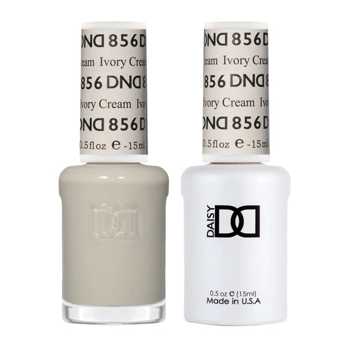 DND Gel Polish Set, Sheer Collection, UV/LED GelPolish and Air Dry Nail Lacquer, Matching Chip-Free Polish Duo, 0.5 Fl Oz Each Ivory Cream