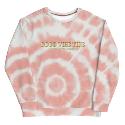 Peach Tie-Dye Vibe Tropical Sweatshirt