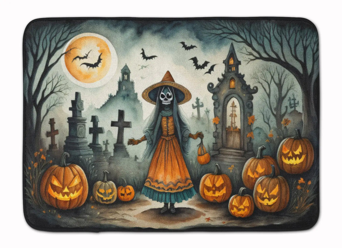 La Llorona Skeleton Spooky Halloween Memory Foam Kitchen Mat