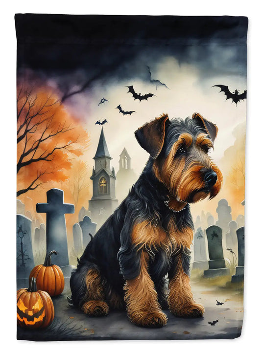 Airedale Terrier Spooky Halloween Garden Flag