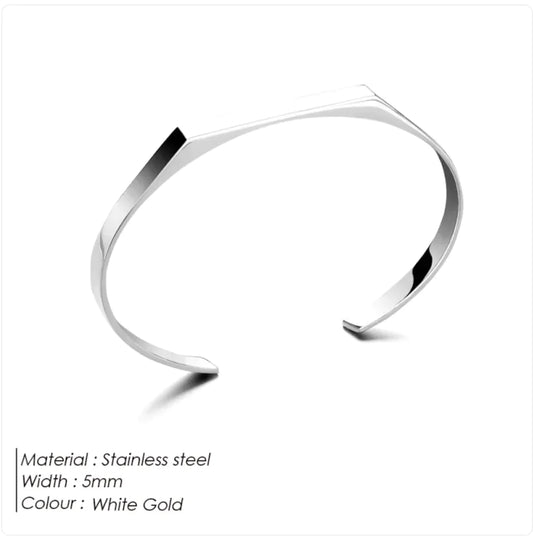 Men's Minimalist Geometric Stainless Steel Bracelet