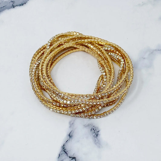 Strands Of Shine Stretch Bracelet Set