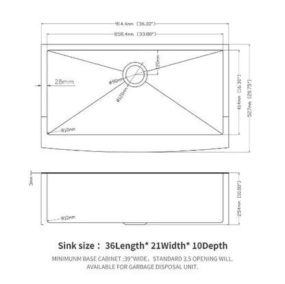 Stainless Steel Apron Front Farmhouse Sink - Prohibited On Amazon