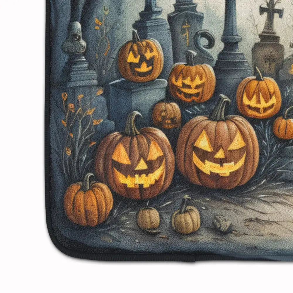 Cat Cemetery Spooky Halloween Memory Foam Kitchen Mat