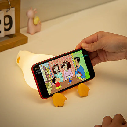 Lie-Flat Duck Silicone Night Light