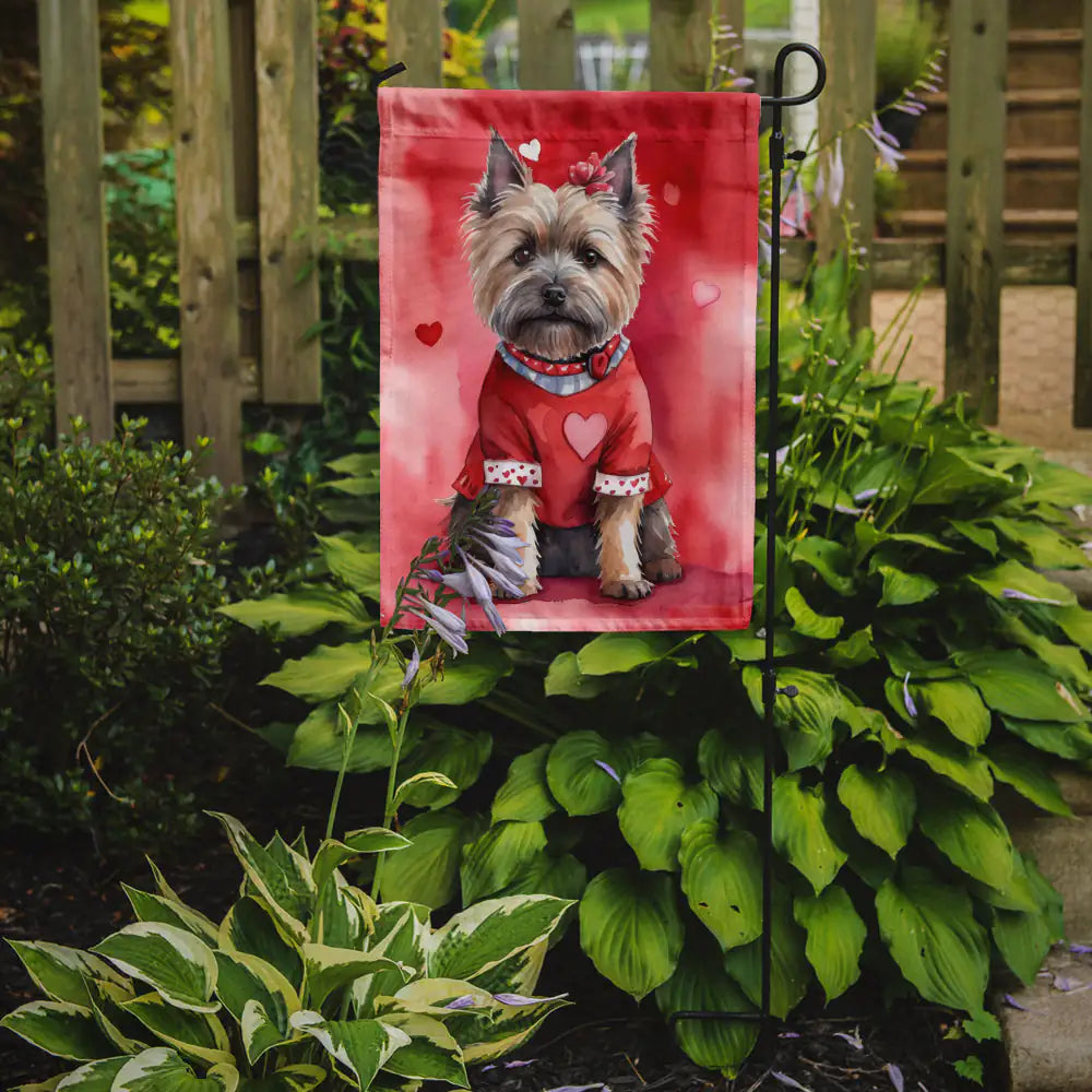 Cairn Terrier My Valentine Garden Flag