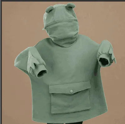 Frog Hooded Lazy Coat Jacket