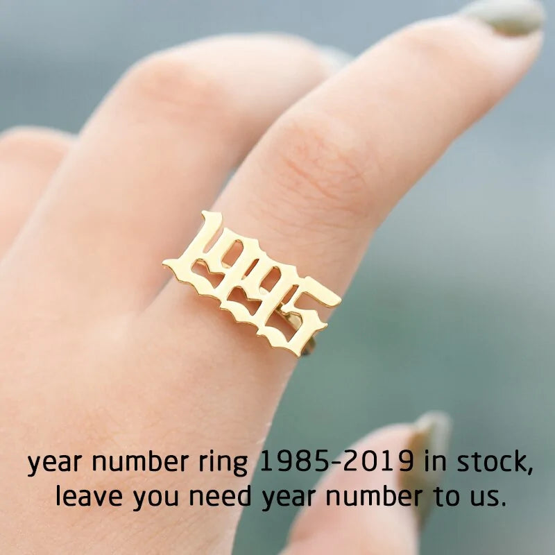 Stainless Steel Ring Year