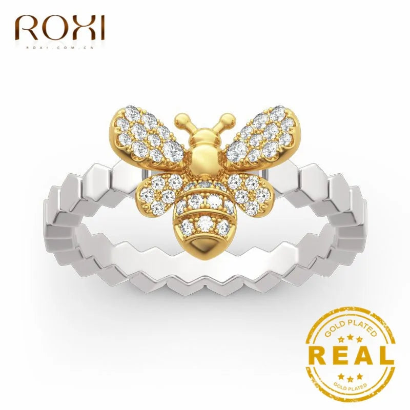 Honeycomb Ring - Accented Bee