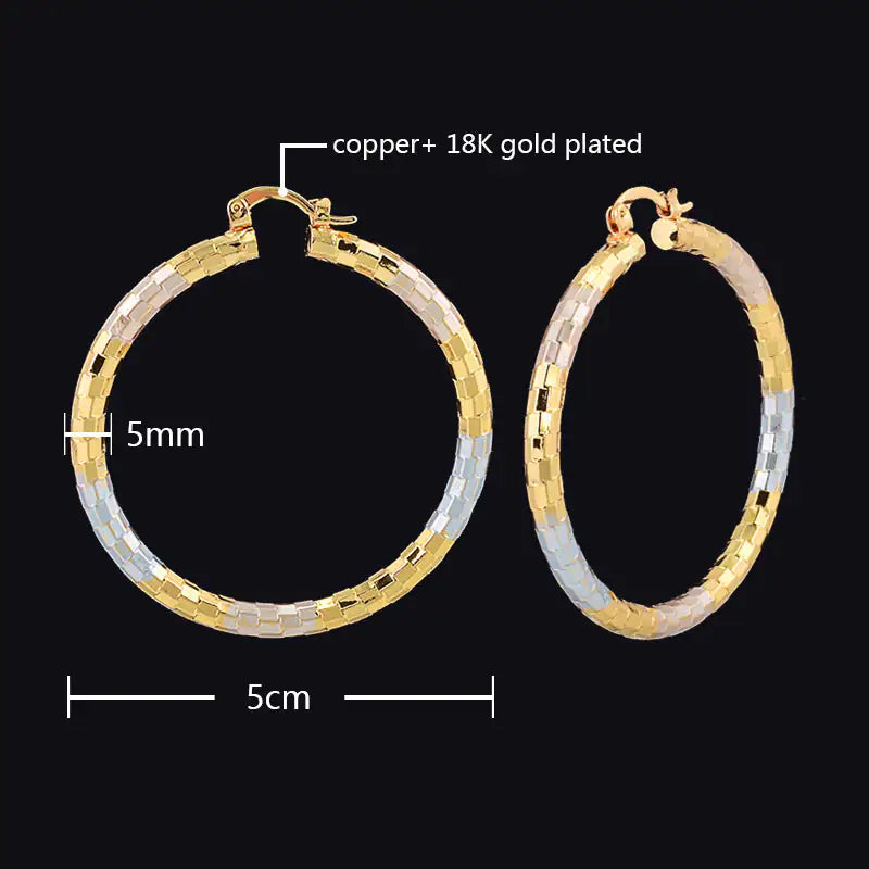 Simple Gold Women's Metal Alloy Earrings