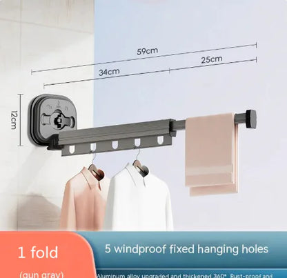 Folding Suction Cup Clothes Hanger