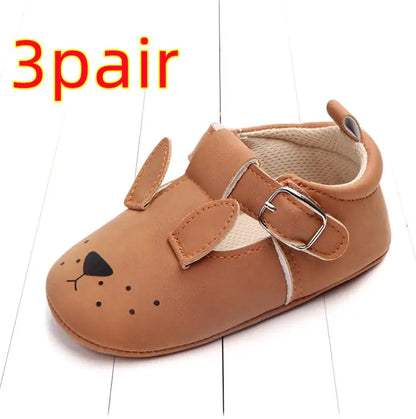 Spring and autumn cartoon animal baby shoes matte leather non-slip soft bottom baby shoes wholesale 0884