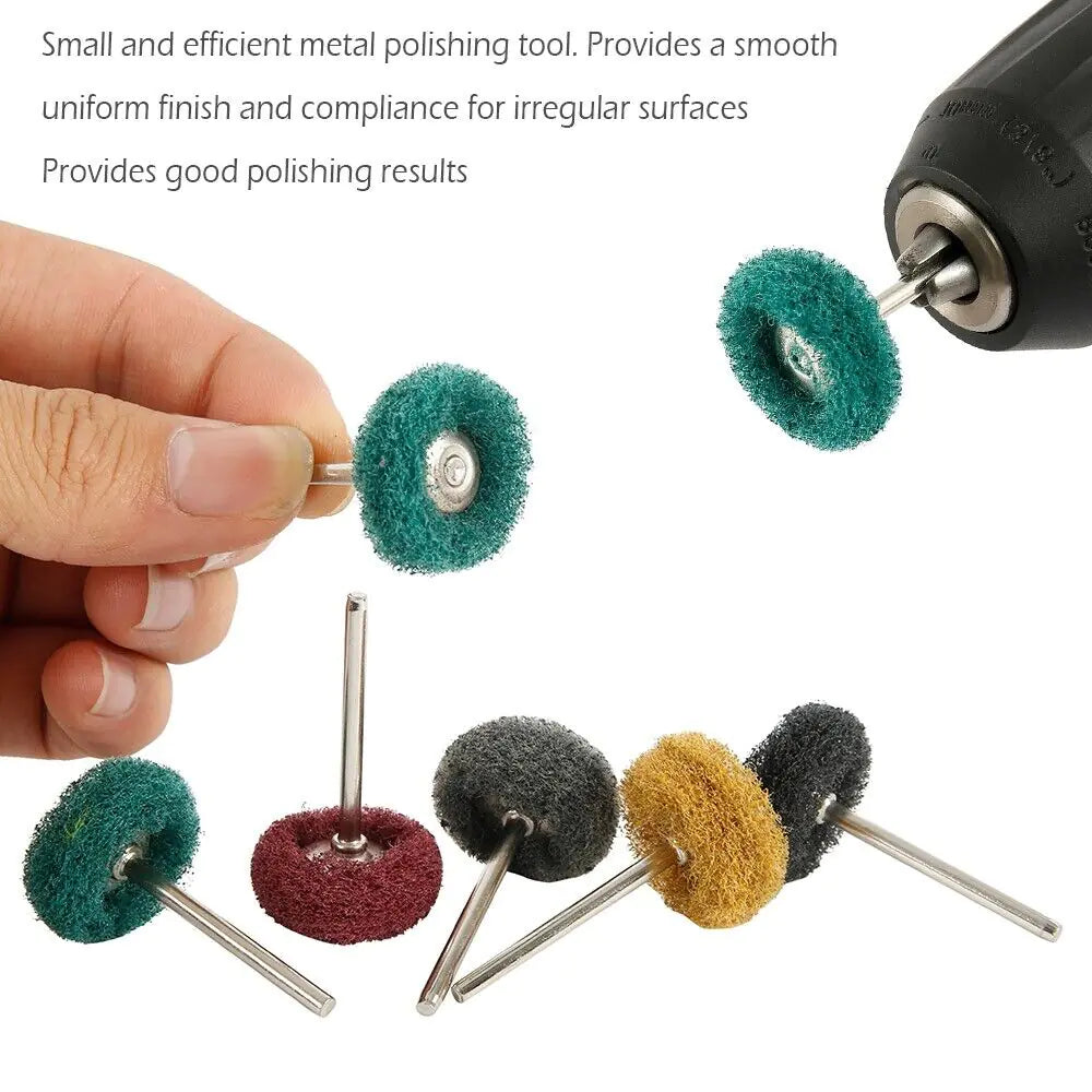 50 Metal Polishing Buffing Wheel Burr Kit Rotary Tool Accessories Set For Dremel