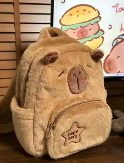 Capybara Plush Little Backpack