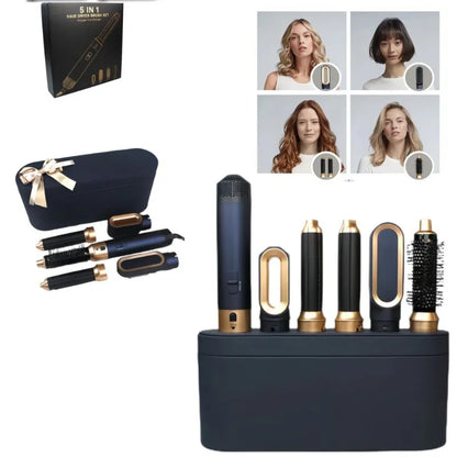 Straight Hair Set With Electric Curler