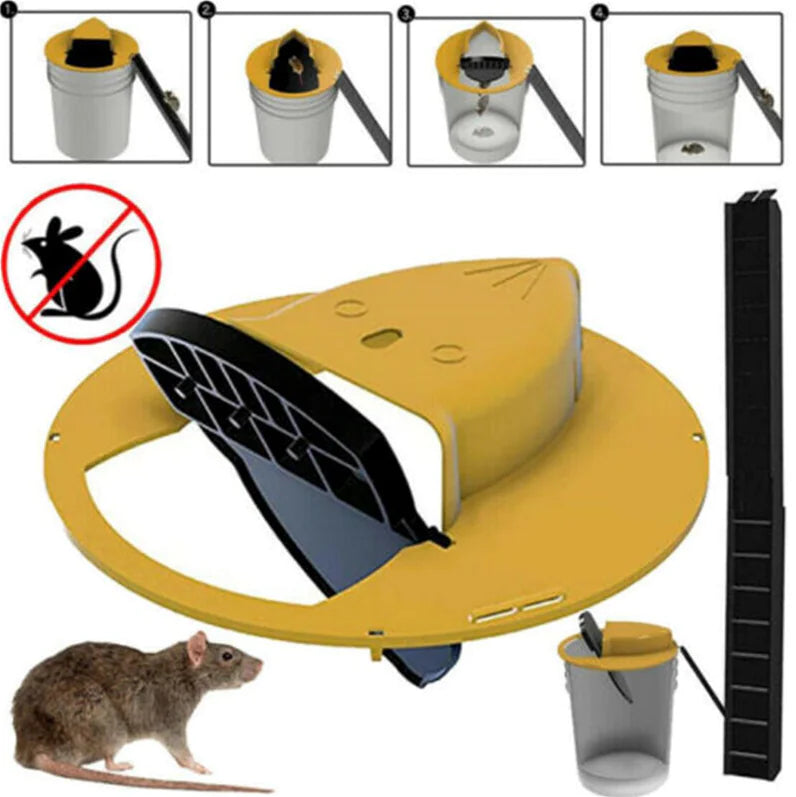 Mouse Rat Trap Flip & Slide Mouse Trap Bucket Catcher Mousetrap Slide Bucket Lid