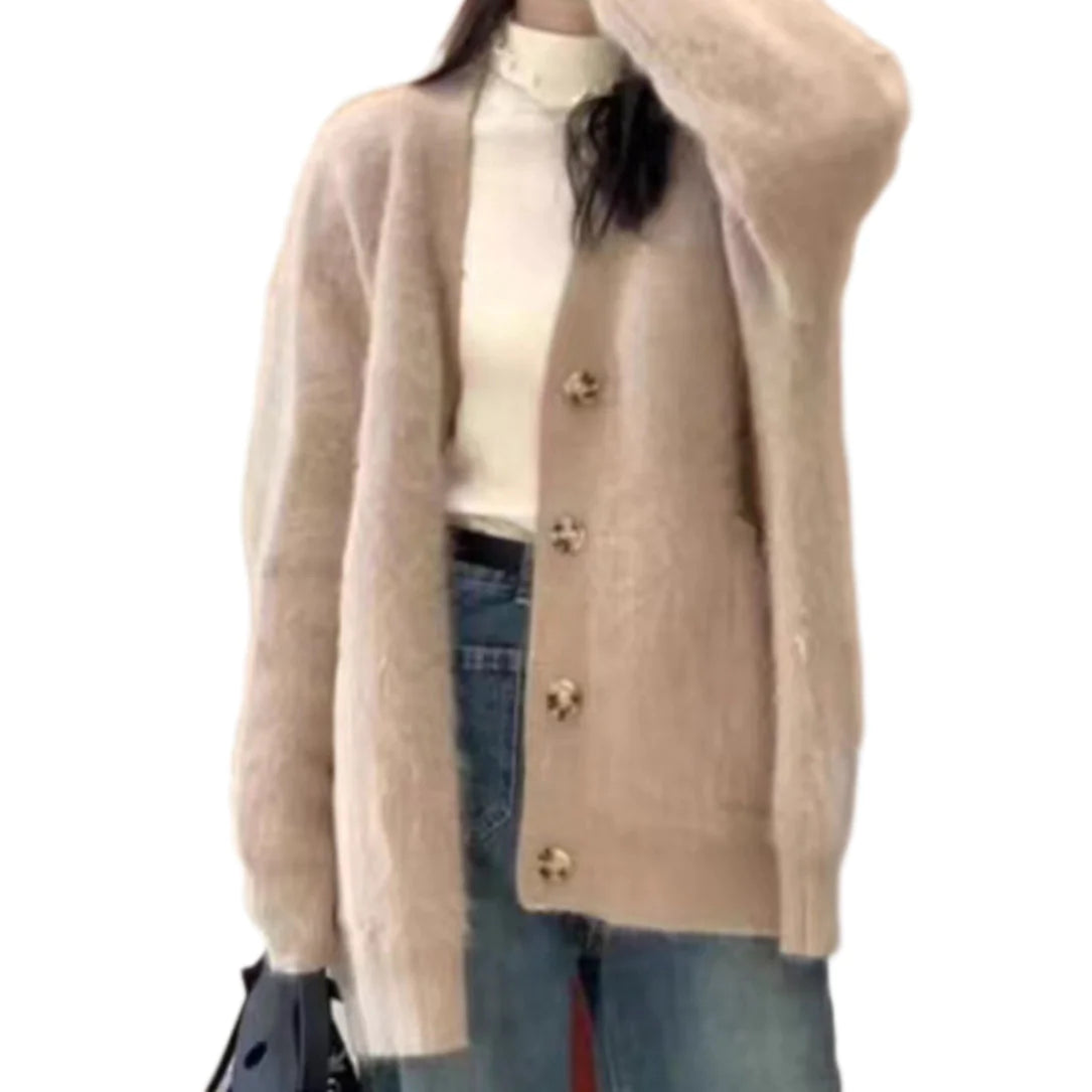 Women's Korean-Style Cozy Soft Knit Sweater Coat