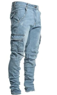 Skinny Jeans With Side Pockets And Feet For Men