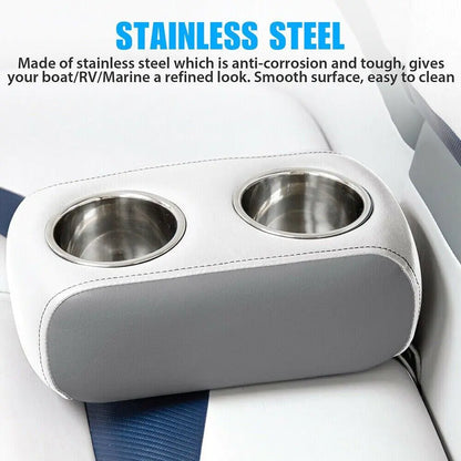 Universal Stainless Steel Cup Drink Holders for Car Boat Truck Marine Camper RV