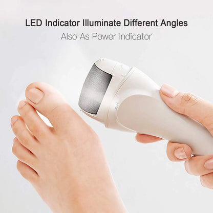 Electric Feet Callus Removers Rechargeable,Portable Electronic Foot File Pedicure Tools, Electric Callus Remover Kit,Professional Pedi Feet Care Perfect for Dead,Hard Cracked Dry Skin Ideal Gift 001-white