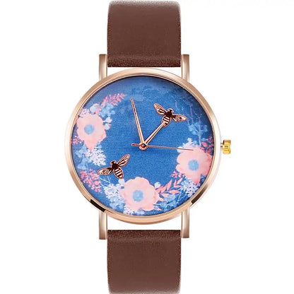 Blue Floral Bee Watch