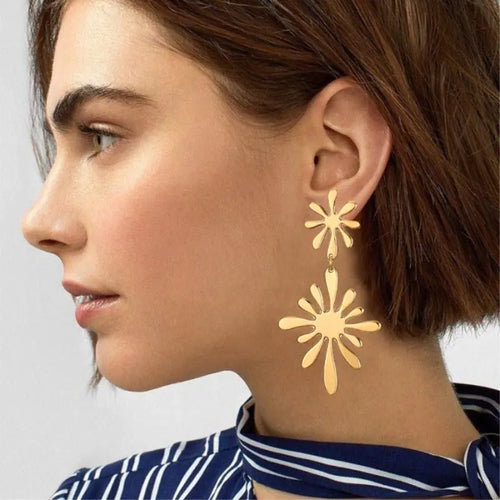 Double Flower Earrings