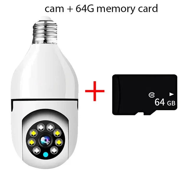 Smart 5G Surveillance Bulb: Full-Color Night Vision