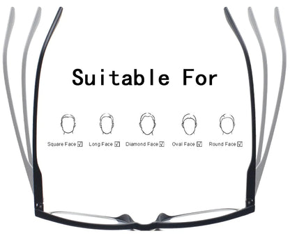 4 Pack Reading Glasses Readers Men Women Square Frame Spring Hinge Unisex Pairs