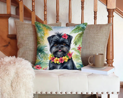 Affenpinscher Luau Throw Pillow