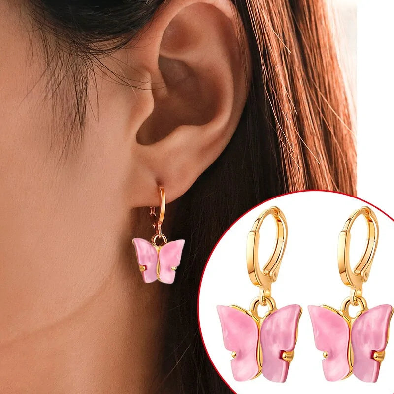 New Fashion Small Butterfly Drop Earrings For Women