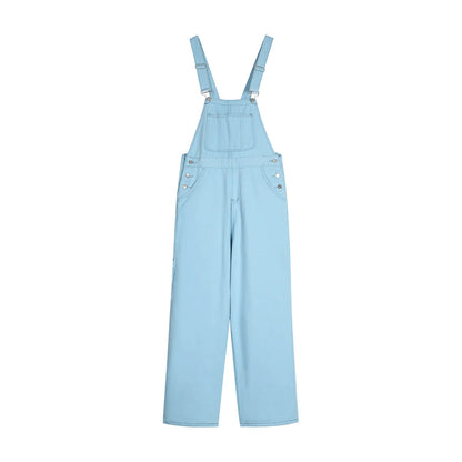 Wide Leg Straight Cargo Overalls