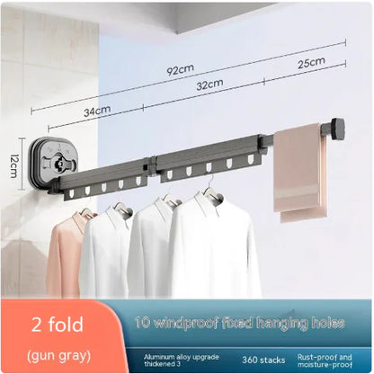 Folding Suction Cup Clothes Hanger