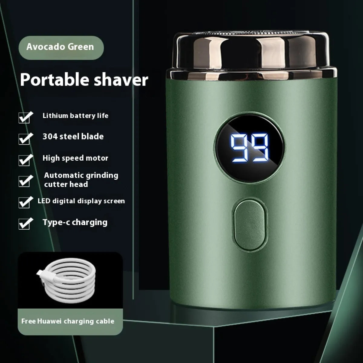 Rechargeable Washable Travel Men's Shaver