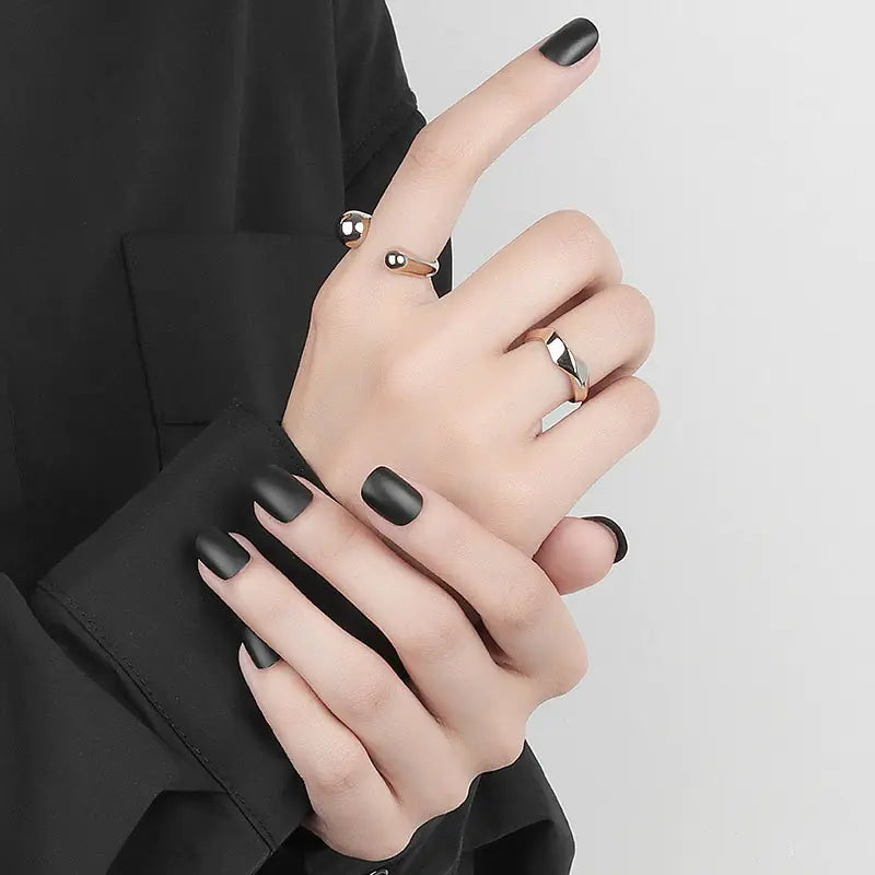 Irregular Geometric Adjustable Rings Set