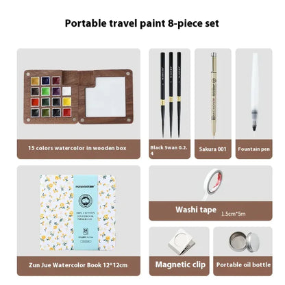 Mini Watercolor Painting Set