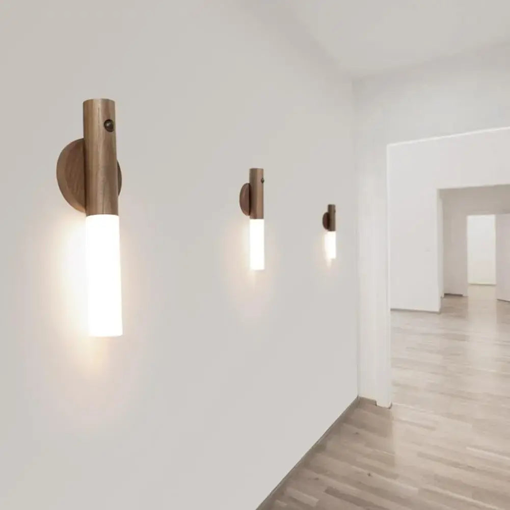 Rechargeable Wooden LED Night Light for Home