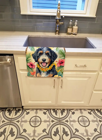 Bernedoodle Luau Kitchen Towel