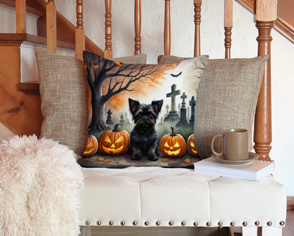 Affenpinscher Spooky Halloween Throw Pillow