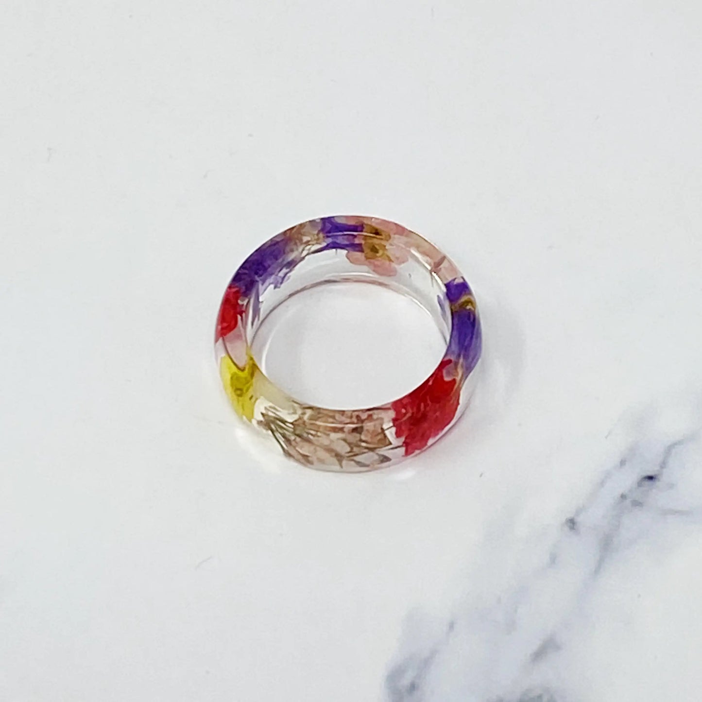 Flower Field Acrylic Ring